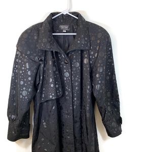 Portrait Trench Coat Size 14 Black